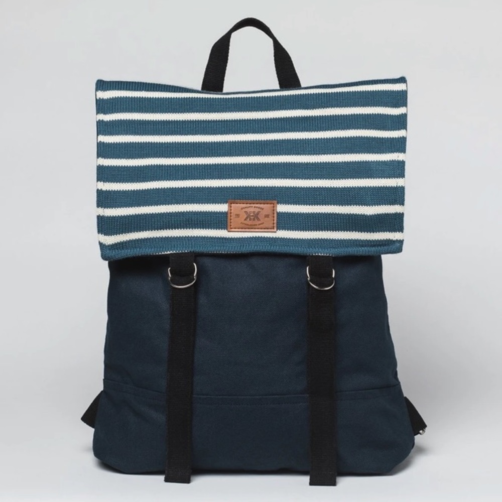 NWT Krochet Kids Ridgeview Backpack Denim Stripe